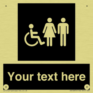 Custom information: black panel disabled female and male